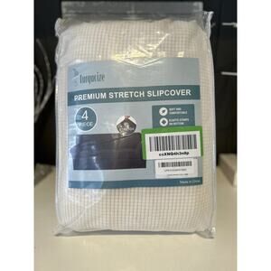 4 Piece Stretch Couch Covers for 3 Cushion Couch Sofa Furniture Large Ivory New